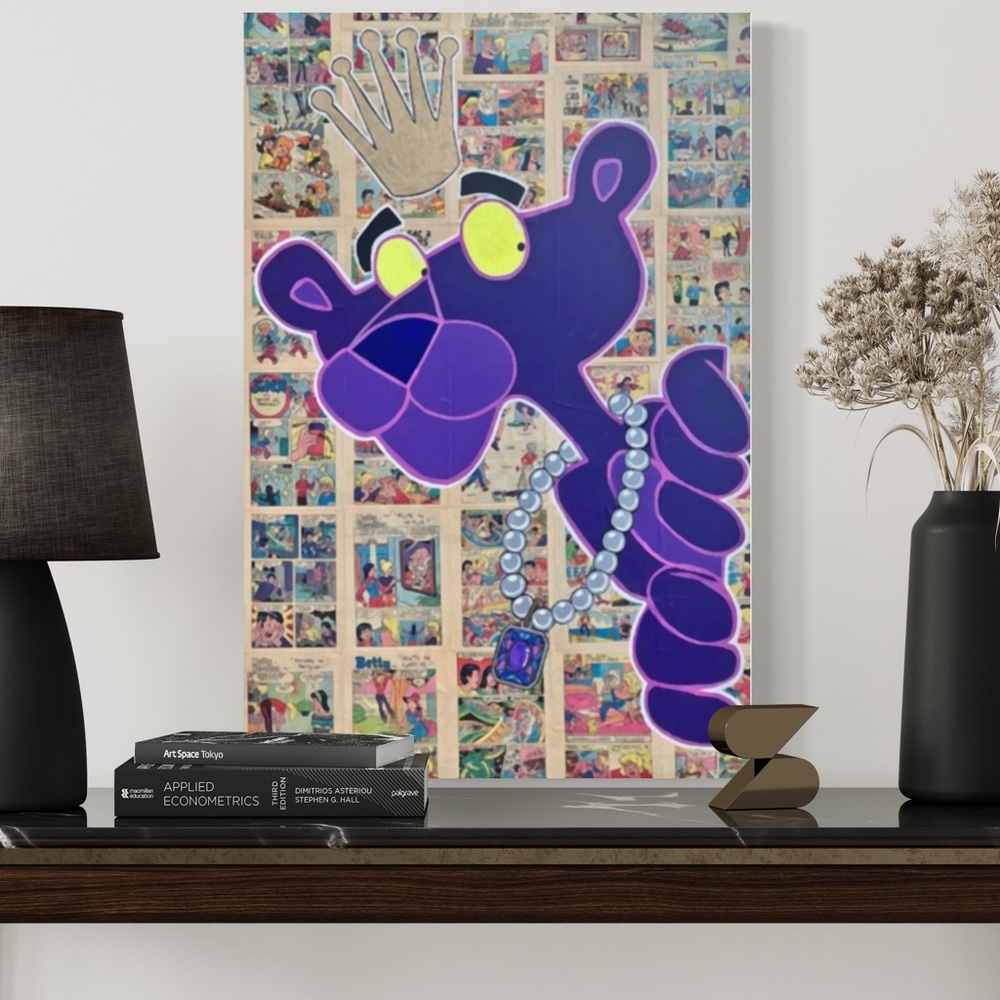 Panthère mauve 24x36